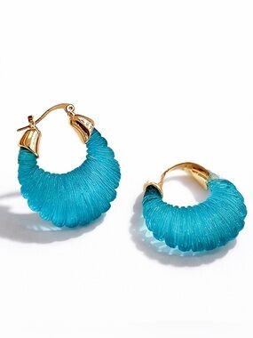 Baby Blue Hoop Acrylic Earrings - Women's Jewelry
